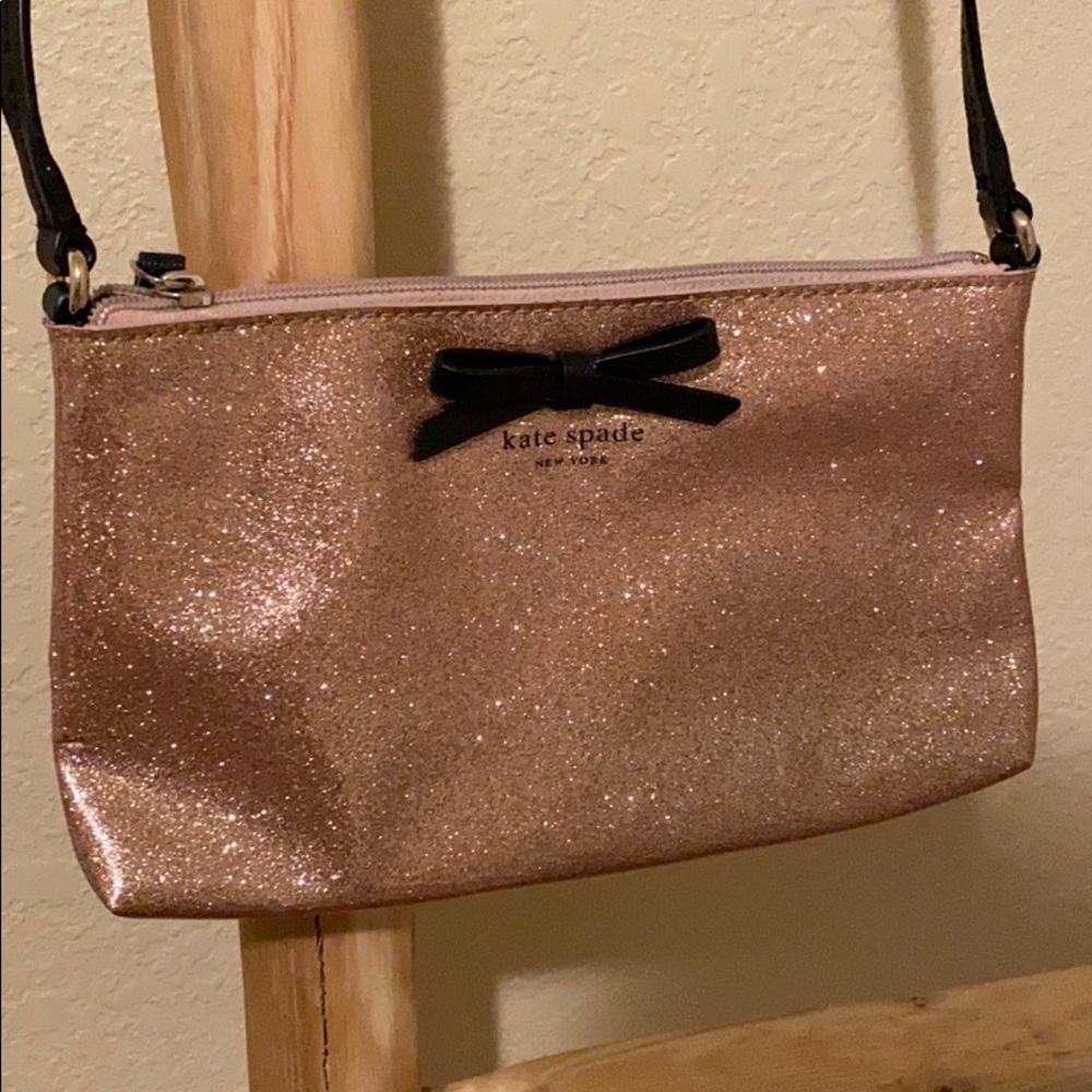 Kate Spade Rose Gold Glitter crossbody